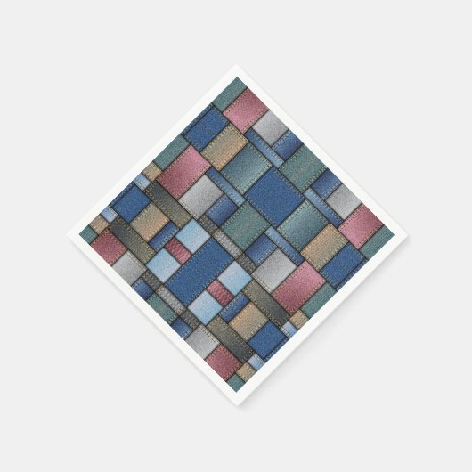 Denim Patchwork Serviette (Ecke)