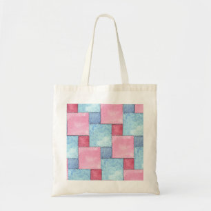 Denim-Patchwork-Taschen-Tasche, Rosa, Blues Tragetasche