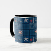 Denim Patchwork Tasse (Vorderseite Links)