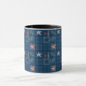 Denim Patchwork Tasse (Zentrum)