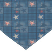 Denim Patchwork Tischdecke (Schrägansicht)