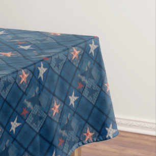 Denim Patchwork Tischdecke