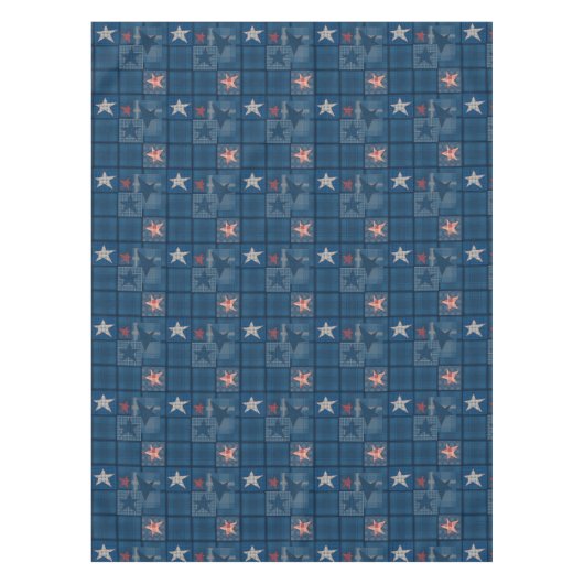 Denim Patchwork Tischdecke (Vorderseite)