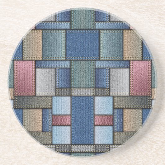 Denim Patchwork Untersetzer (Vorne)