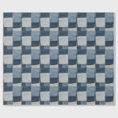 Denim-Patchwork: Vintage-Textilmuster Geschenkpapier (Flach)