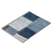 Denim-Patchwork: Vintage-Textilmuster Notizblock (Linke Seite)