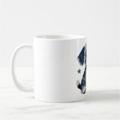 Denim-Patchwork-Welpe Kaffeetasse (Links)