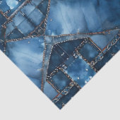 Denim-Patchworkmuster - Ava Seidenpapier (Detail)