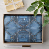 Denim-Patchworkmuster - Olivia Seidenpapier (Geschenk)