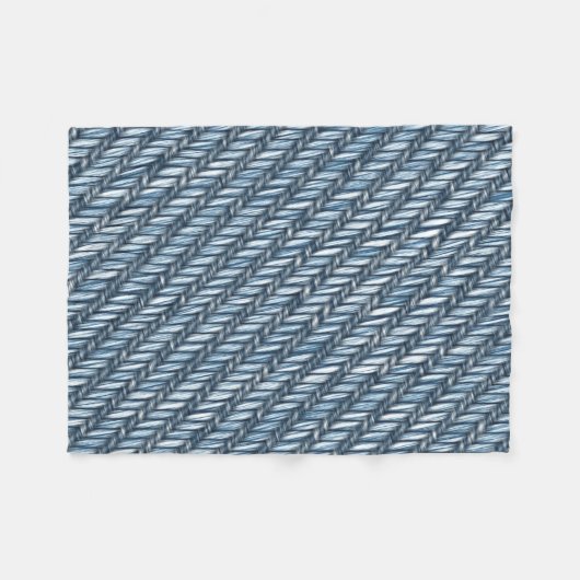Denim Pattern Fleecedecke (Vorderseite (Horizontal))