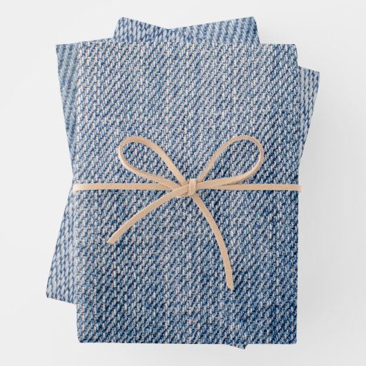 Denim Pattern Geschenkpapier Set (Beispiel)