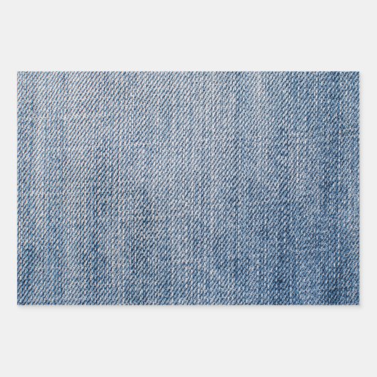 Denim Pattern Geschenkpapier Set (Vorderseite)