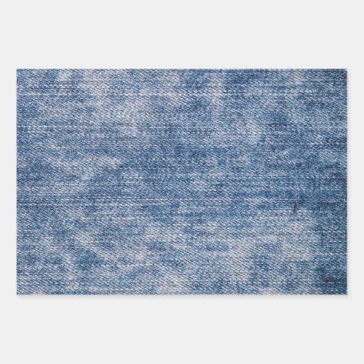 Denim Pattern Geschenkpapier Set (Vorderseite 3)