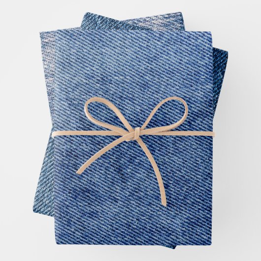 Denim Pattern Geschenkpapier Set (Beispiel)