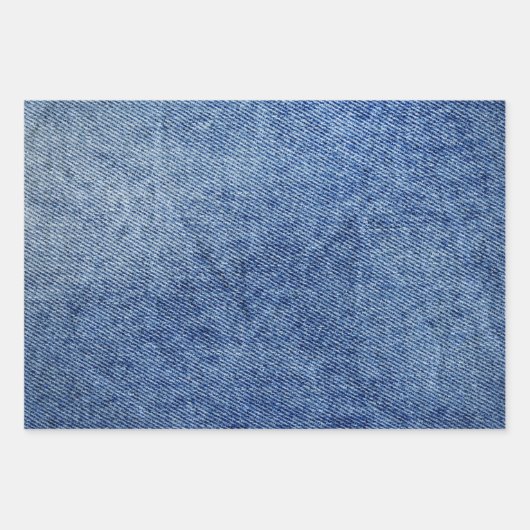 Denim Pattern Geschenkpapier Set (Vorderseite)