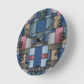 Denim Pattern Runde Wanduhr (Winkel)