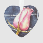 DENIM PINK ROSENKNOSPE VALENTINE ORNANATION ORNAMENT (Rückseite)