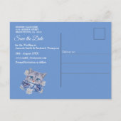 Denim Pocket mit Kostümschmuck und einem Kätzchen Ankündigungspostkarte (Rückseite)