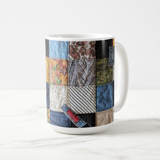 Denim Pocket Quilt Kaffeetasse (VorderseiteRechts)
