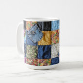 Denim Pocket Quilt Kaffeetasse (Vorderseite Links)