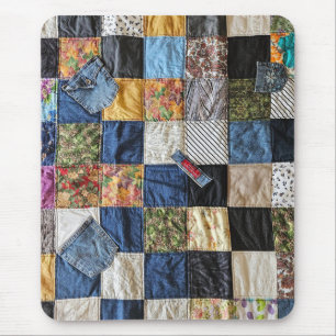 Denim Pocket Quilt Mousepad