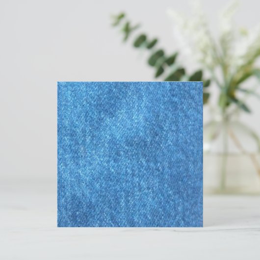 Denim Print Einladungen (Stehend Vorderseite)