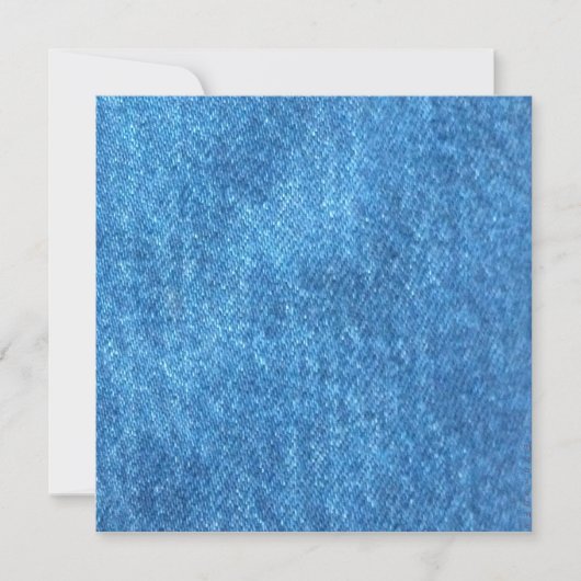 Denim Print Einladungen (Vorderseite)