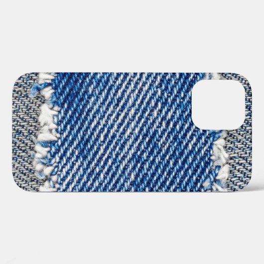 Denim Rahmen. Rippengewebe mit Randstreifen Case-Mate iPhone Hülle (Rückseite (Horizontal))