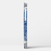 Denim Rahmen. Rippengewebe mit Randstreifen Case-Mate iPhone Hülle (Rückseite / Links)