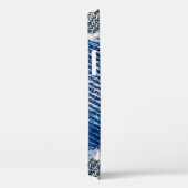 Denim Rahmen. Rippengewebe mit Randstreifen Case-Mate iPhone Hülle (Rückseite / Rechts)