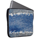 Denim Rahmen. Rippengewebe mit Randstreifen Laptopschutzhülle (Vorne Rechts)