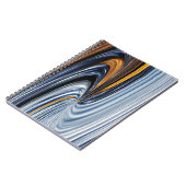 Denim-Reißverschluss-Grafikdesign-Notizbuch Notizblock (Linke Seite)