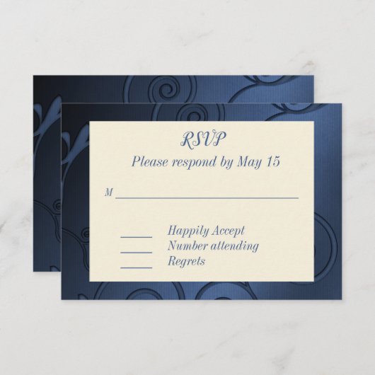 Denim Response Card RSVP Karte (Vorne/Hinten)