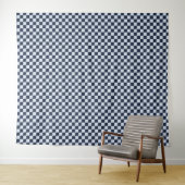 Denim rinse checkerboard pattern wandteppich (Beispiel (Horizontal))