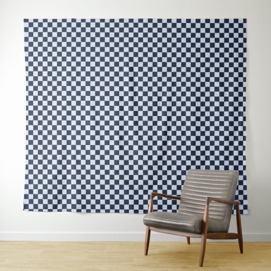 Denim rinse checkerboard pattern wandteppich (Beispiel (Horizontal))