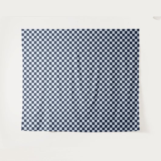 Denim rinse checkerboard pattern wandteppich (Vorderseite (Horizontal))