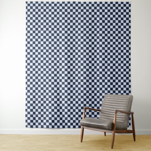 Denim rinse checkerboard pattern wandteppich (Beispiel)