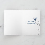 Denim Rose in Pocket Birthday Karte (Innenseite)