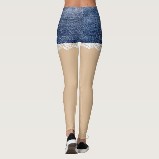 Denim Shorts Leggings Lace (Rückseite)