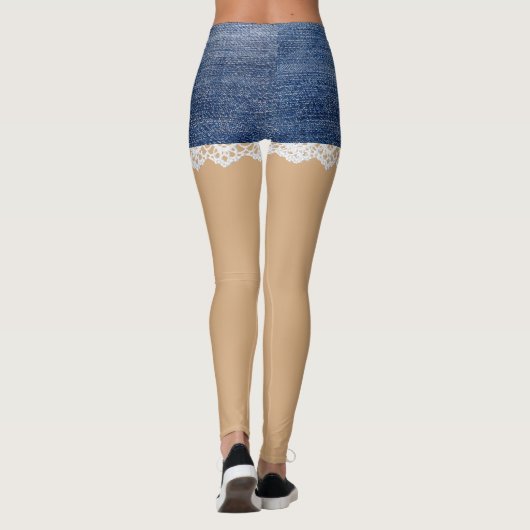 Denim Shorts Leggings Lace (Rückseite)