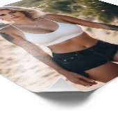 Denim Shorts Tattoo Biker Blonde Fotodruck (Ecke)