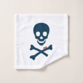 Denim Skull Badhandtuch Set (Waschlappen)