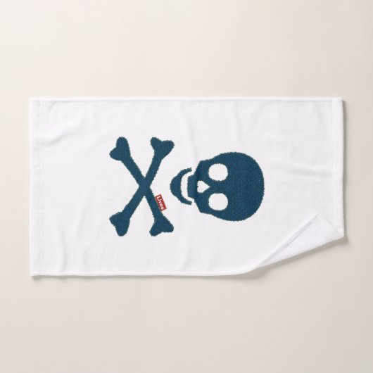 Denim Skull Badhandtuch Set (Handtuch)