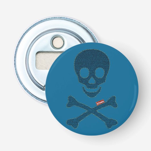 Denim Skull Flaschenöffner (Vorderseite)