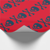 Denim Skull Geschenkpapier (Ecke)