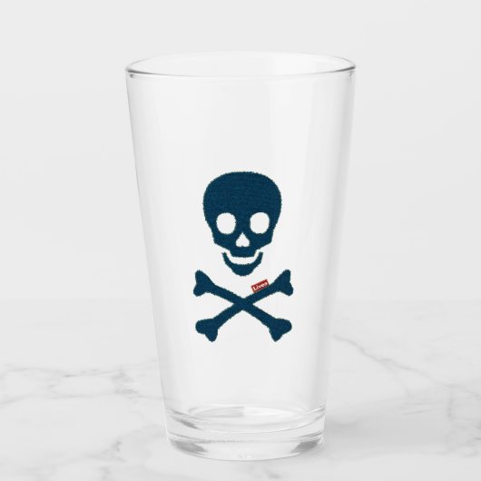 Denim Skull Glas (Vorderseite)