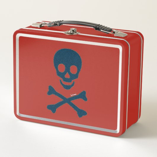 Denim Skull Metall Lunch Box (Vorderseite)