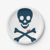 Denim Skull Pappteller (Vorderseite)