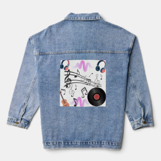 Denim Sound Wave Music Jacke | Stylige Musik 