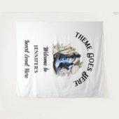 Denim Spitzen Texas Country Cowgirl Stiefel blubbl Wandteppich (Vorderseite (Horizontal))